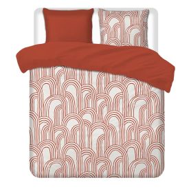 Terschellinger Flanel Dekbedset 140x200/220cm Terracotta Boho Bogen FL01
