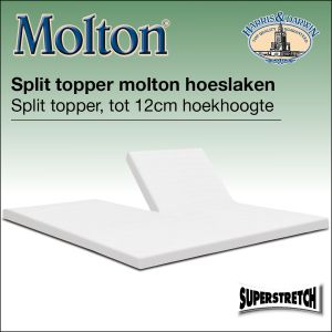 Split Topper Molton Hoeslaken matrasbeschermer