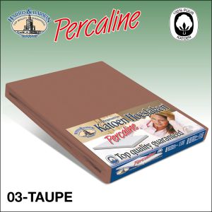 Topper Hoeslaken Katoen Taupe