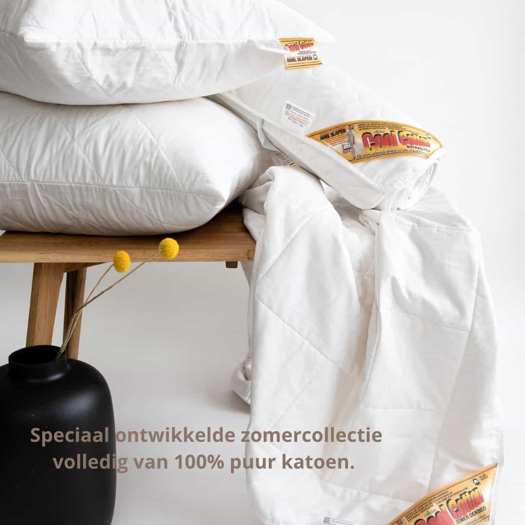 Lammflor/Perkal onderdeken / matrastopper - Wollen Dekbed Winkel