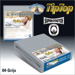 Tiptop Jersey Topper Hoeslaken Grijs.