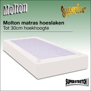 Molton hoeslaken in alle maten! Puur katoenen bescherm hoeslaken.