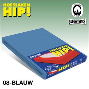 Jersey hoeslaken blauw