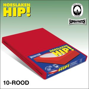 Jersey hoeslaken rood