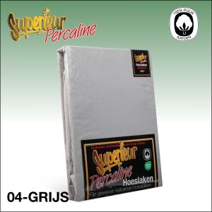 Perkal Katoenen Hoeslaken Grijs