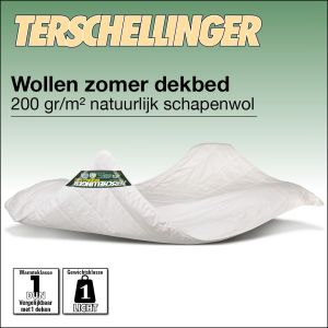 Dun zomer wollen dekbed Terschellinger, natuurlijke schapenwol.