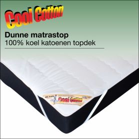 Katoenen matrasbeschermer, speciaal voor de zomer