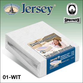 Jersey Hoeslaken Wit Superstretch voor dikke matrassen