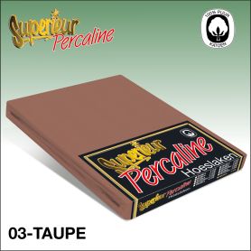 Perkal Katoenen Hoeslaken Taupe