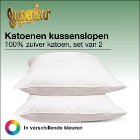 Set van 2 katoenen kussenslopen op de kussenmaat 60x70cm