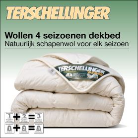 Zuiver scheerwollen Terschellinger wollen vier seizoenen dekbed. Het beste wollen dekbed van nederland. Nederlands wollen dekbed.