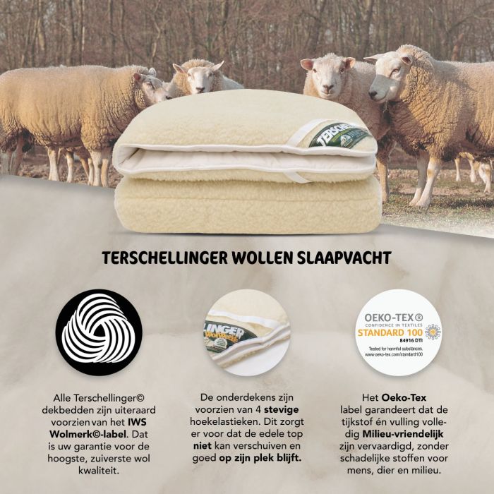 Merino wollen onderdeken 140x210cm | Zuiver Merino wol | Morgen in huis
