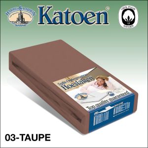 Split Topper Katoen Hoeslaken Taupe