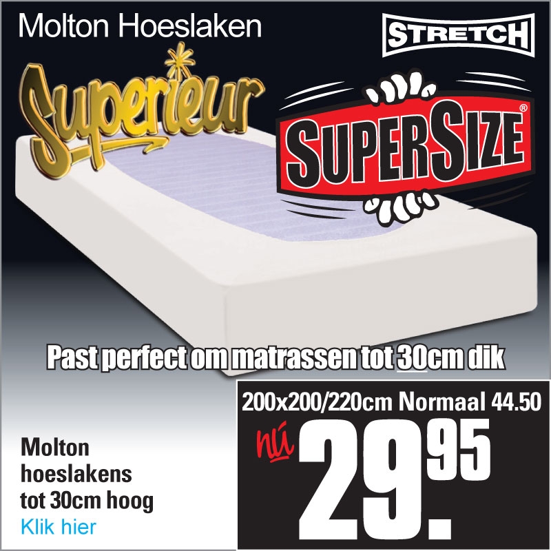 Molton Hoeslaken XL