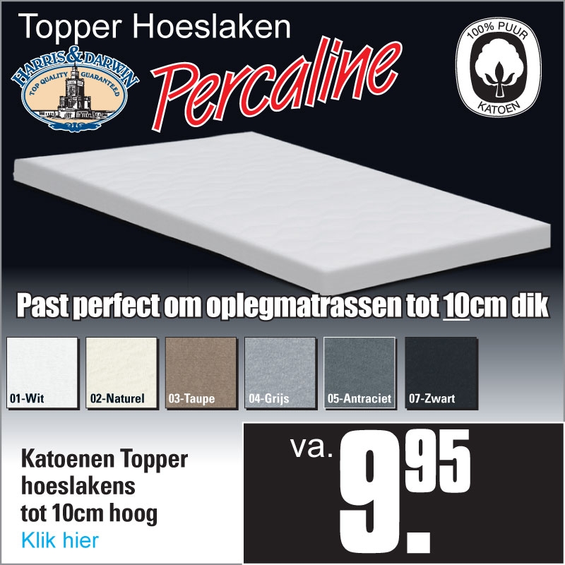 Topper Katoen Hoeslaken Topper Katoen Hoeslaken