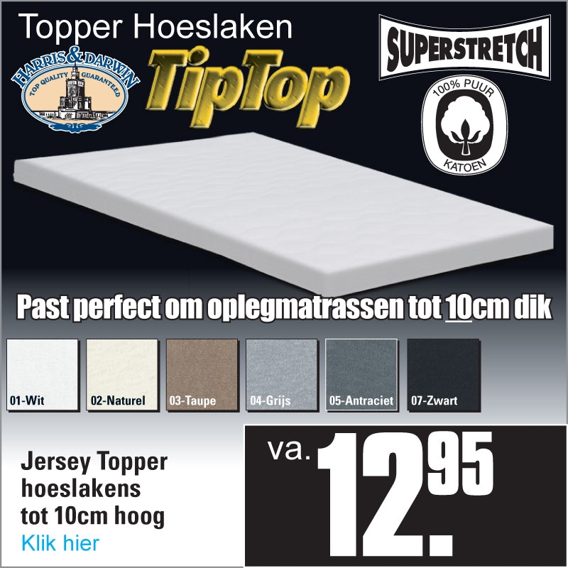 Topper Jersey Hoeslakens Topper Jersey Hoeslakens